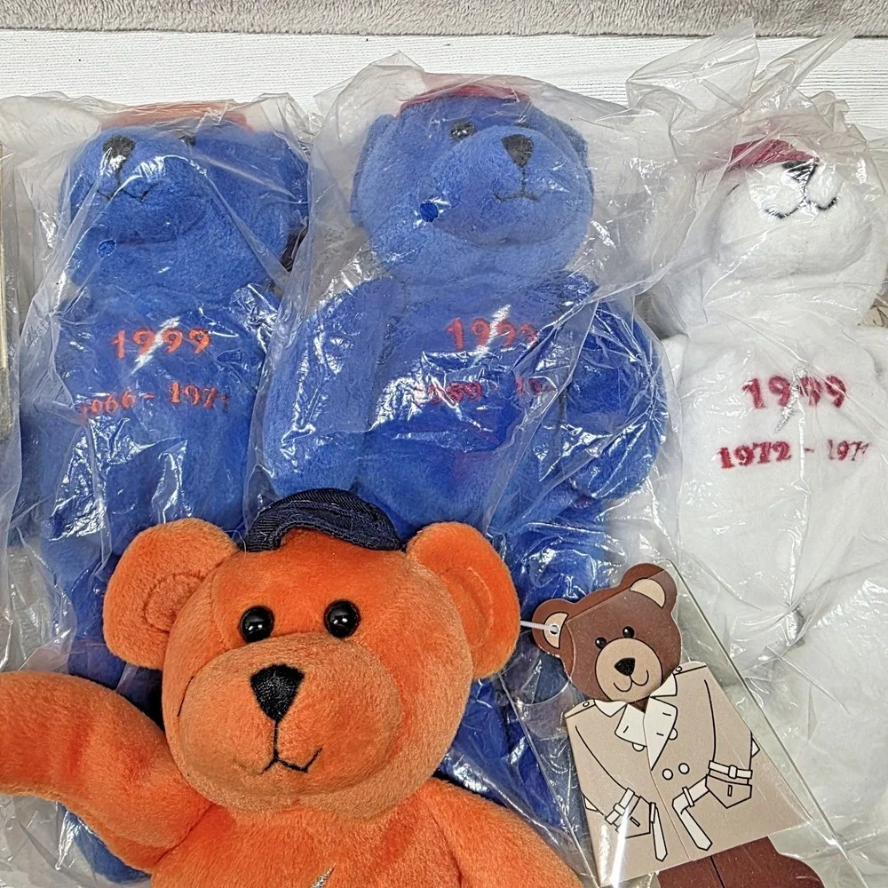 Nolan Ryan Express to Cooperstown Lot Of 5 Stuffed Animal Plush Bear Toys